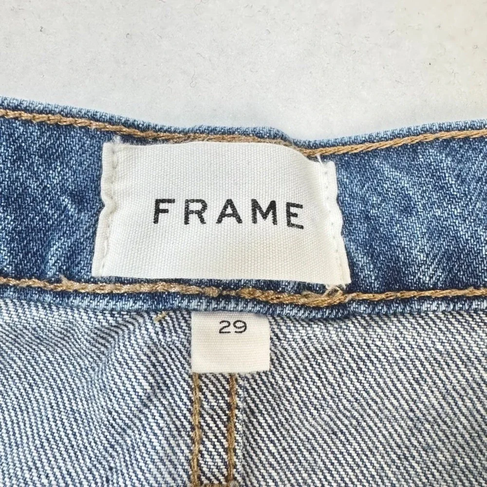 FRAME Le Mec Straight Leg Jeans Cadence Medium Wash Blue Size 29 - Picture 4 of 6